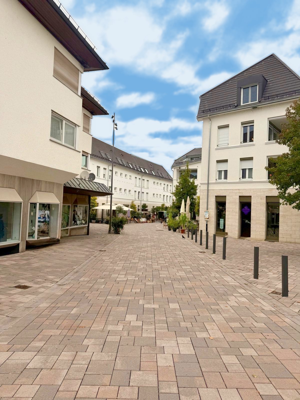 Fußgängerzone in der Innenstadt von Bad Krozingen
